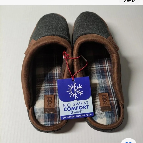 Dearfoam Gray Men’s Campfire Clog Slippers Indoor- Outdoor Size Small (7-8) NEW - Picture 2 of 12